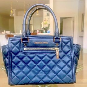 Michael Kors Black Quilted Selma Satchel
